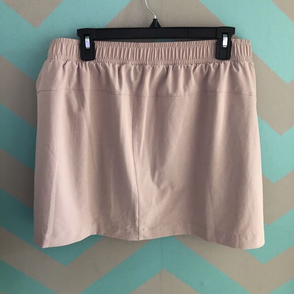 prAna Railay Skort XL 16 Willow Tan Snap Up Pocket Stretch Active Outdoor Skirt - Picture 2 of 11